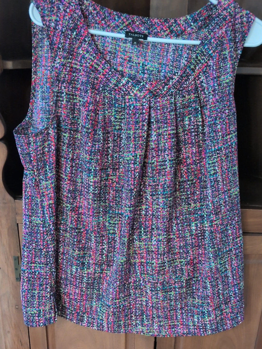 Talbots Pink Multicolor Sleeveless Top- Size 16